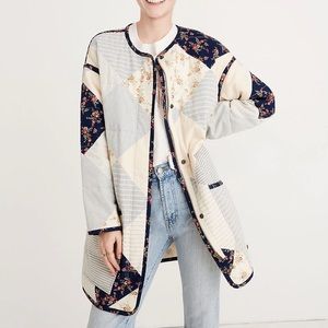 Madewell x The New Denim Project Patchwork Cocoon Coat Medium NWOT